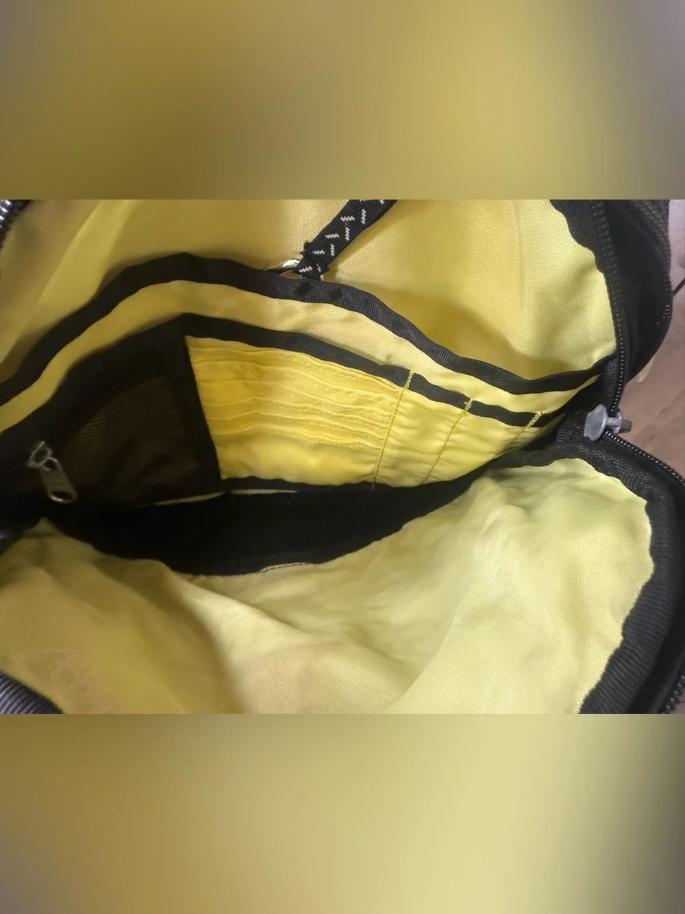 Timberland S/M Travel Bag Black and Yellow Multiple Zippered Pockets